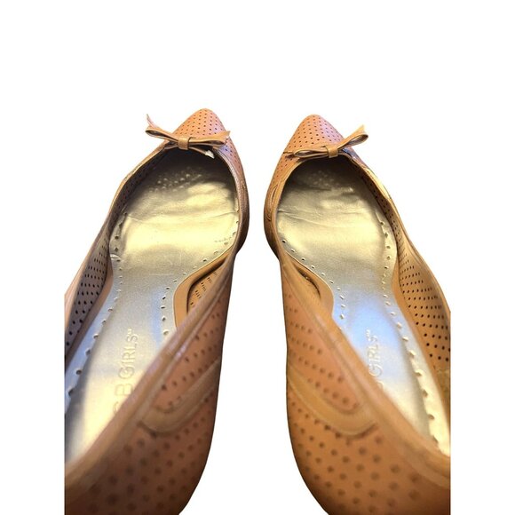 BCBGirls Darren Dark Wheat Leather Cut-Out Pointy Toe Heels w/ Bow Size 9M READ! - Picture 10 of 13